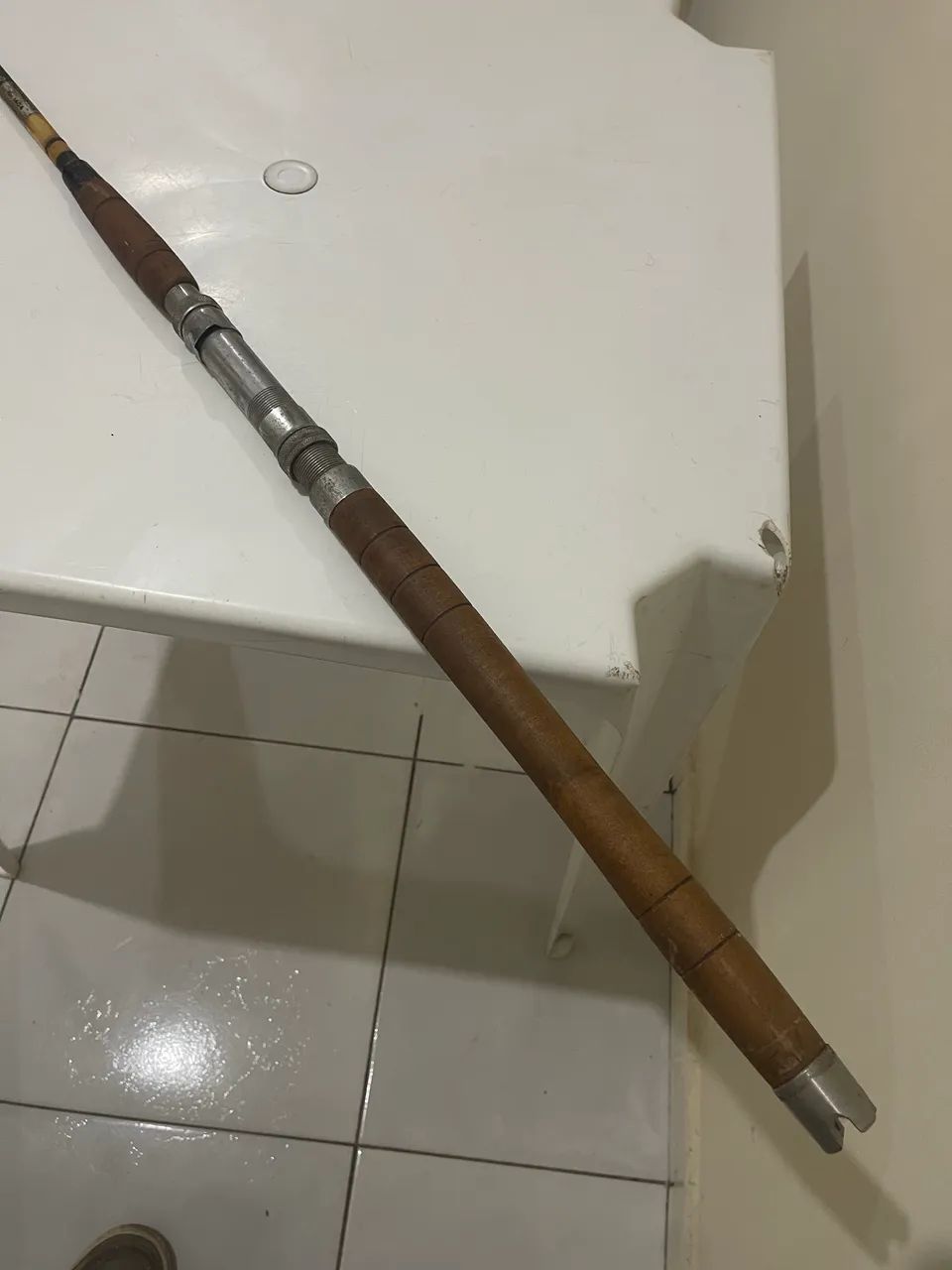 Vara de pesca antiga, RARA! - Foto 4