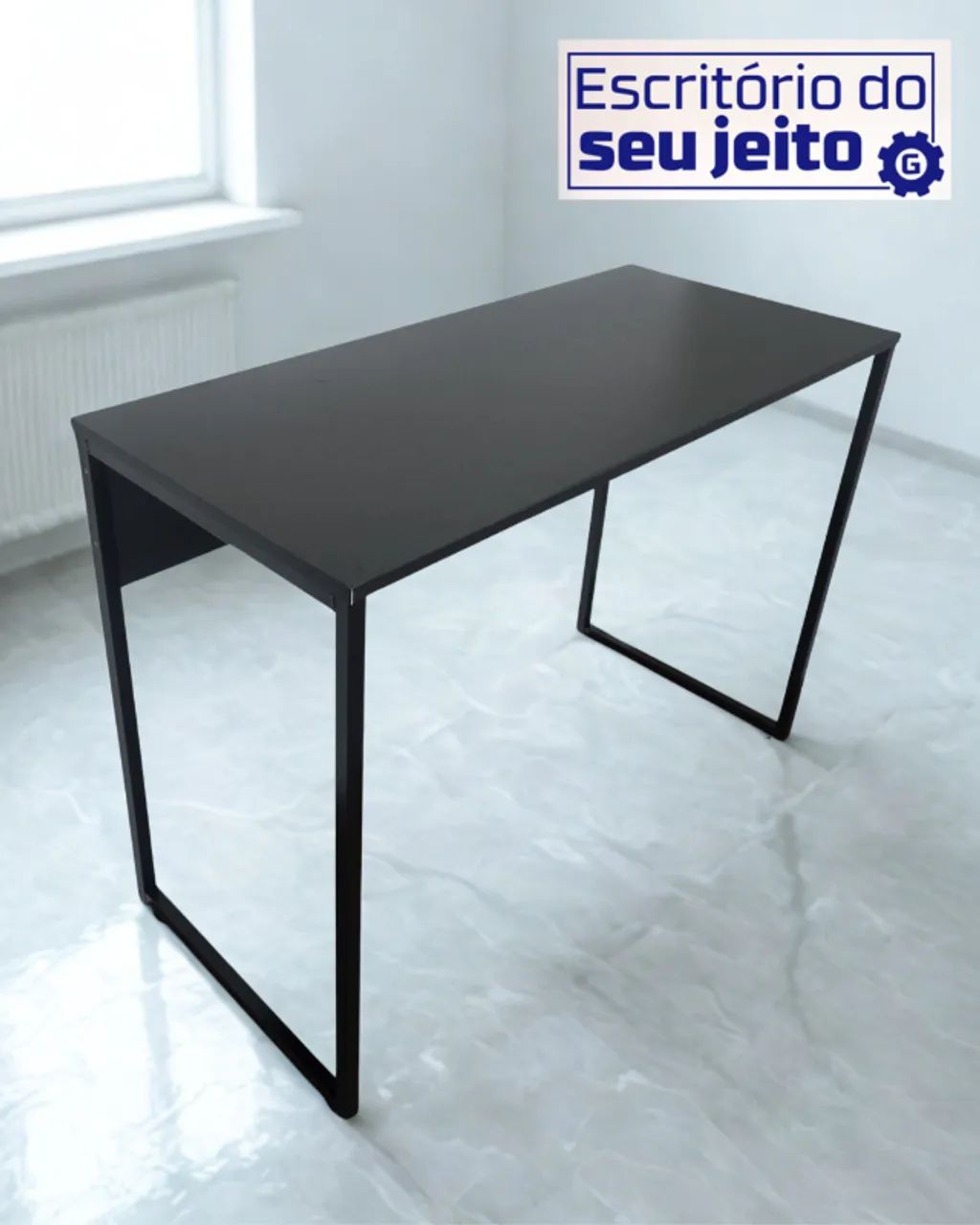 Mesa de Escritório Industrial 1m NOVA Birô Multiuso para Notebook Computador Escrivaninha - Foto 3