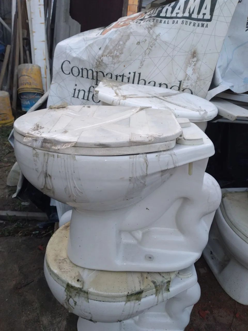 White toilet bowl