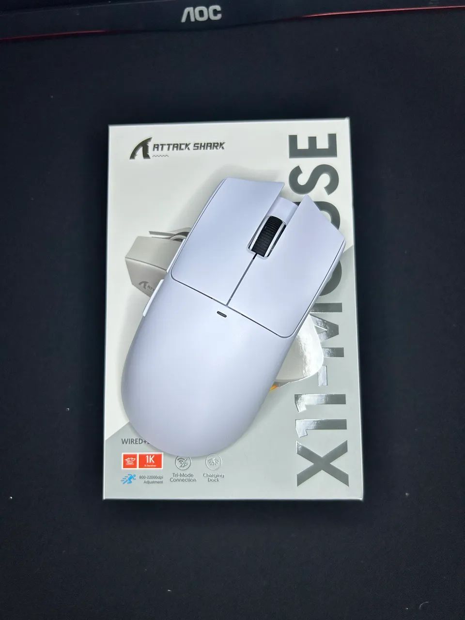 MOUSE GAMER X11 ATTACK SHARK BRANCO - Foto 4