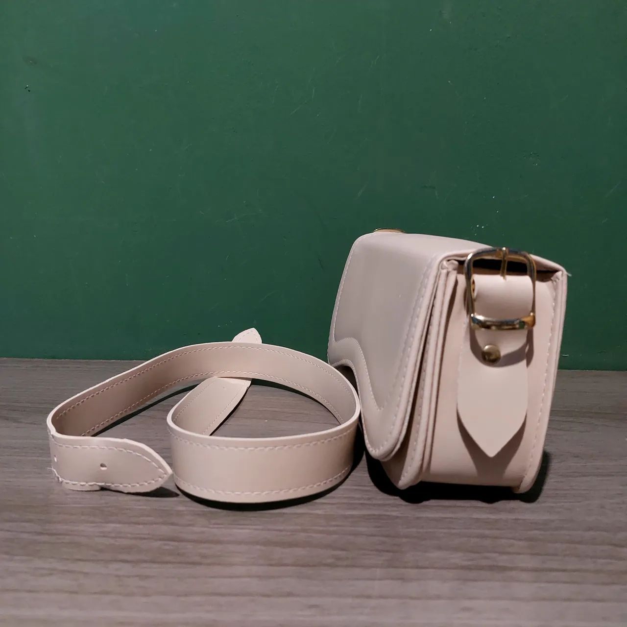 Bolsa Transversal Feminina Bege - Foto 4