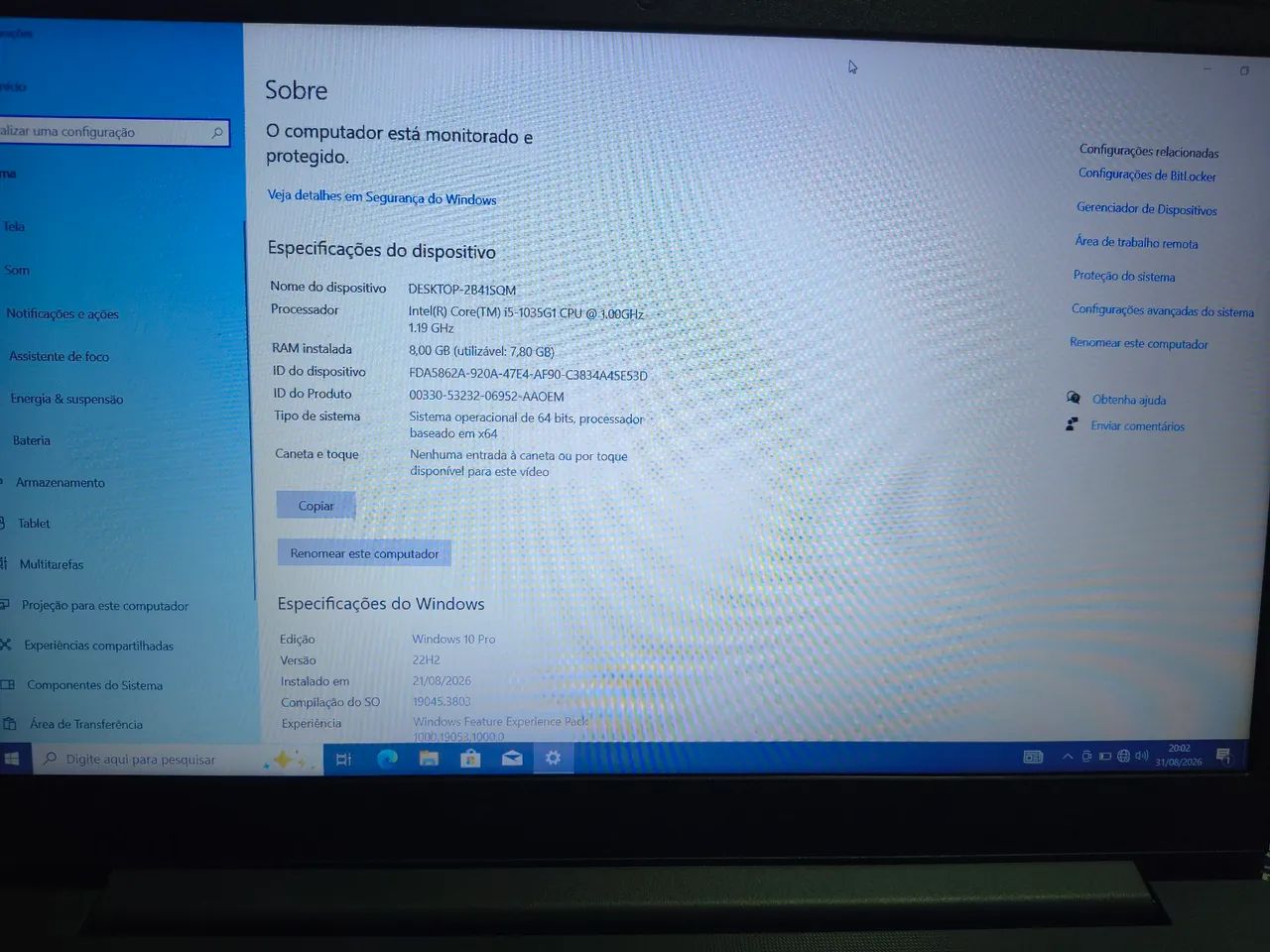 Notebook Lenovo BS145 i5 10 8gb sdd 256 15,6 polegadas - Foto 3
