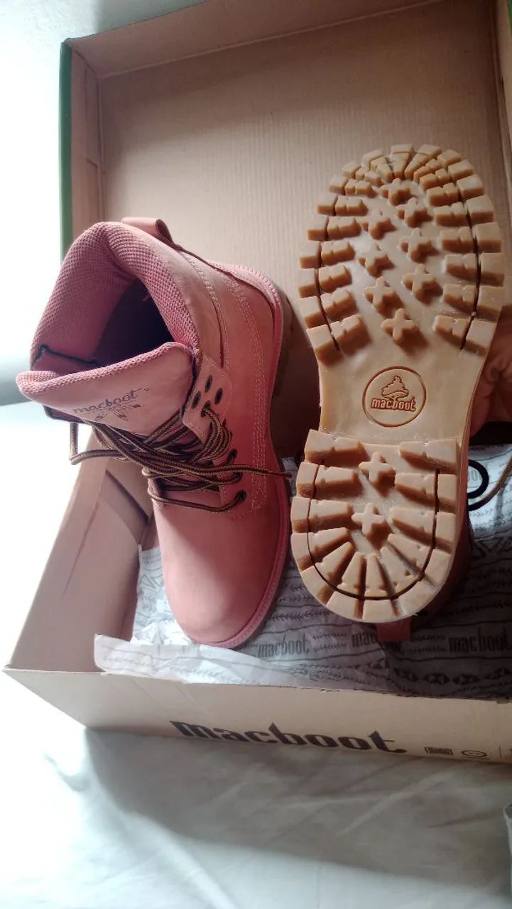 Bota Couro Macboot Papoula Rosa tam. 39 - Foto 5