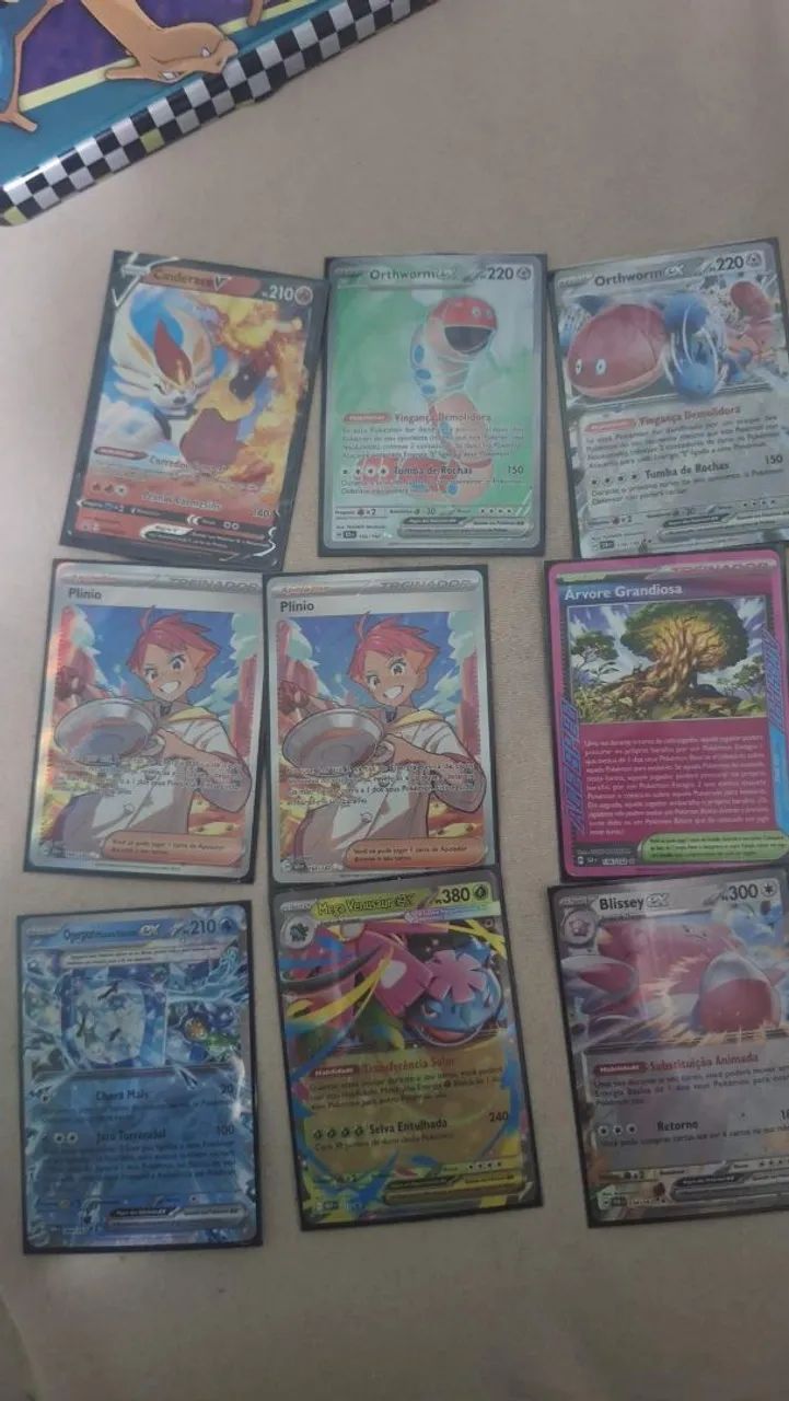Cartas pokemon pelo menor da liga