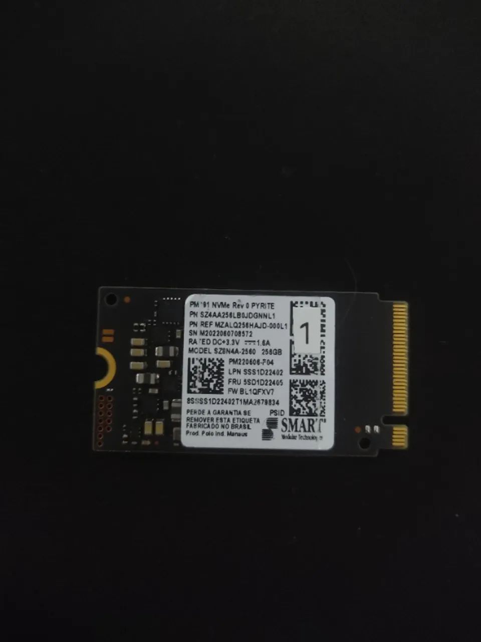 SSD NVMe 256GB - Upgrade - Compacto (2230)