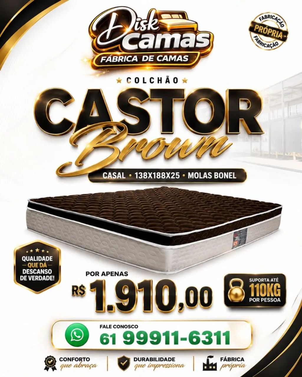 Colchão casal castor ?