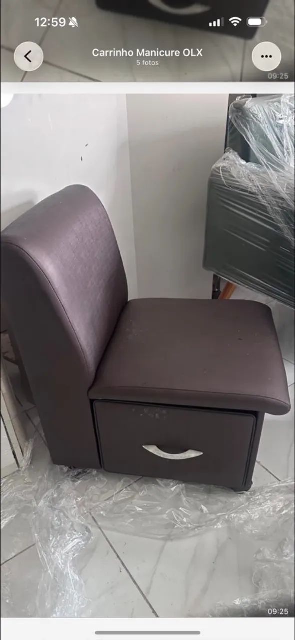 Cadeira de Manicure com Gaveta - Usada