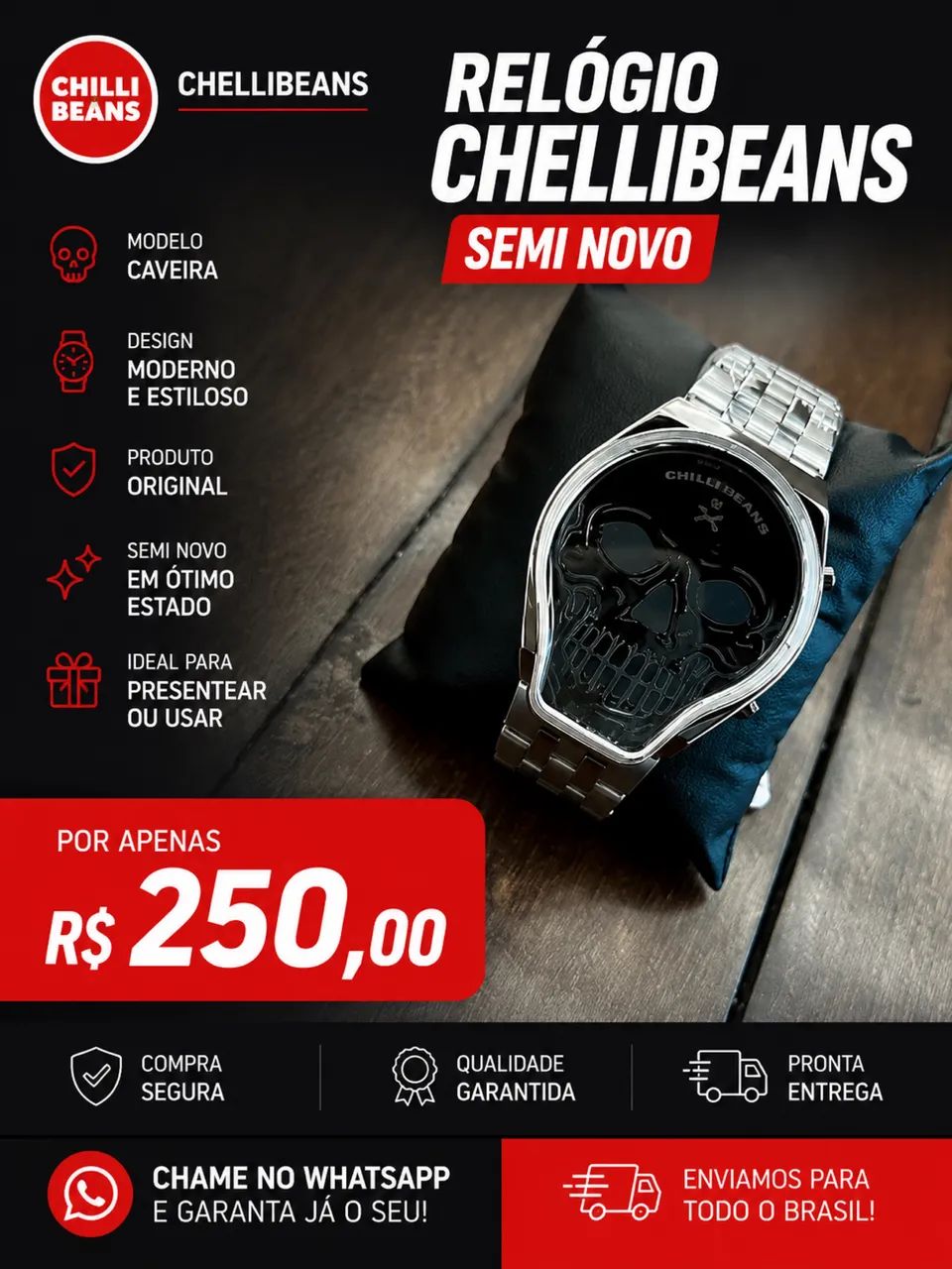 Relógio chillibeans 