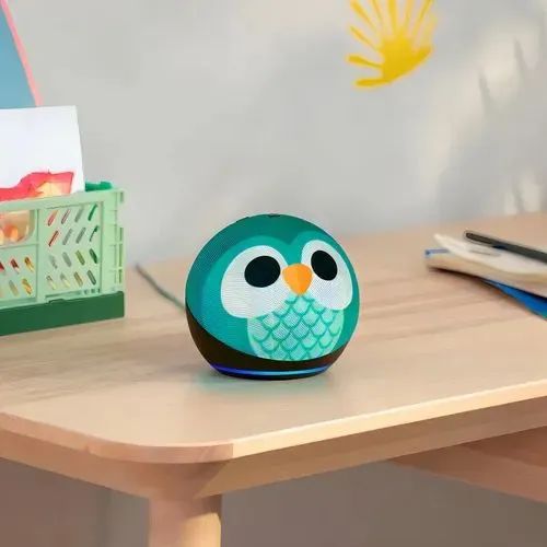 Amazon Echo Dot Echo Dot 5th Gen Kids Com Assistente Virtual Alexa - Owl 110v/240v - Foto 3