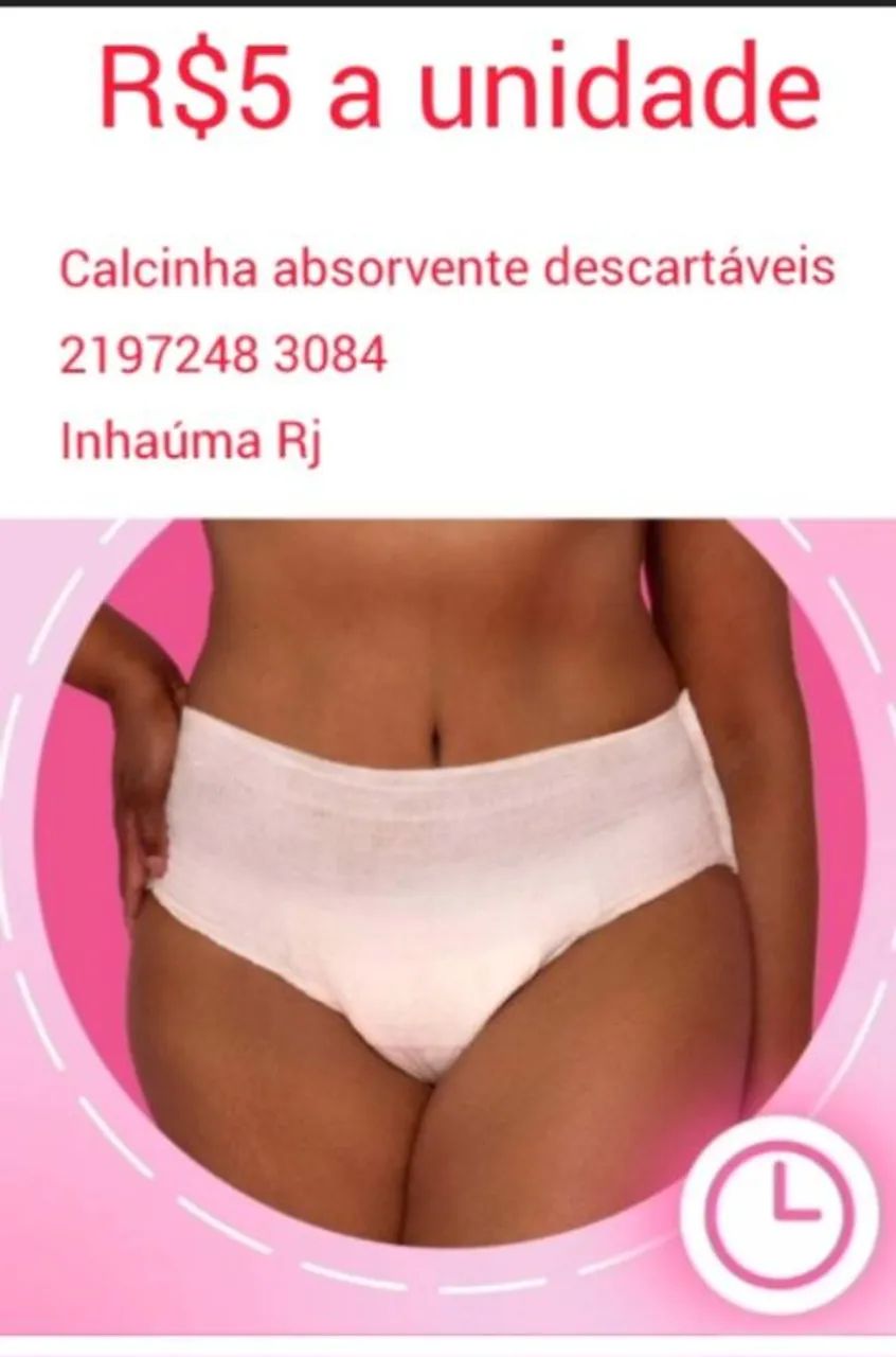 Calcinha absorvente descartáveis 