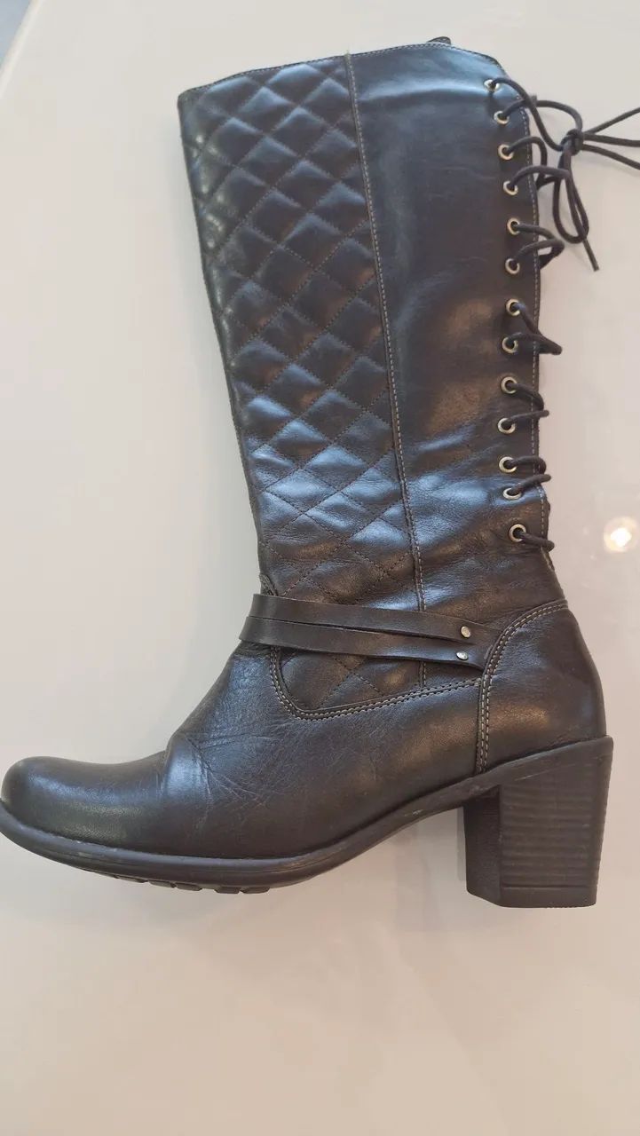 BOTA DE COURO CANO LONGO  - Foto 3