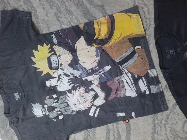 Kit 2 camisetas Naruto e Goku - Foto 4
