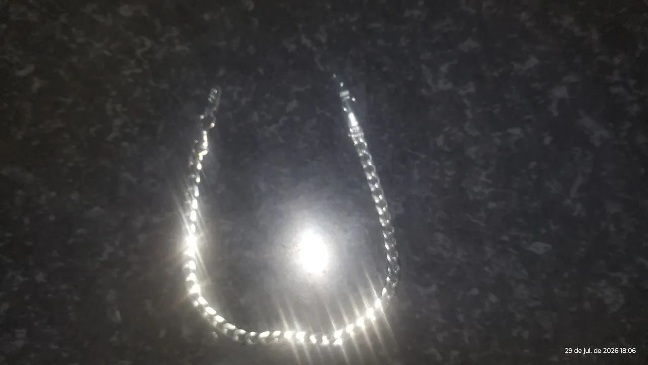 Pulseira de malha Grumet, prata 925. - Foto 3