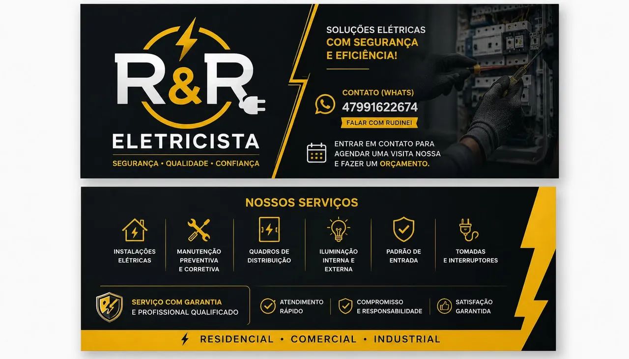 R&R Eletricista - Qualidade, Segurança e Confiança!  - Foto 2