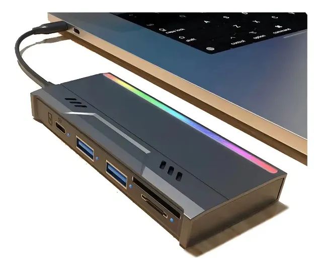 Case SSD M.2 NVMe USB 3.0 Leitor SD TF USB Hub  - Foto 4
