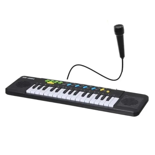 piano teclado brinquedo infantil microfone karaoke musica xh-322a