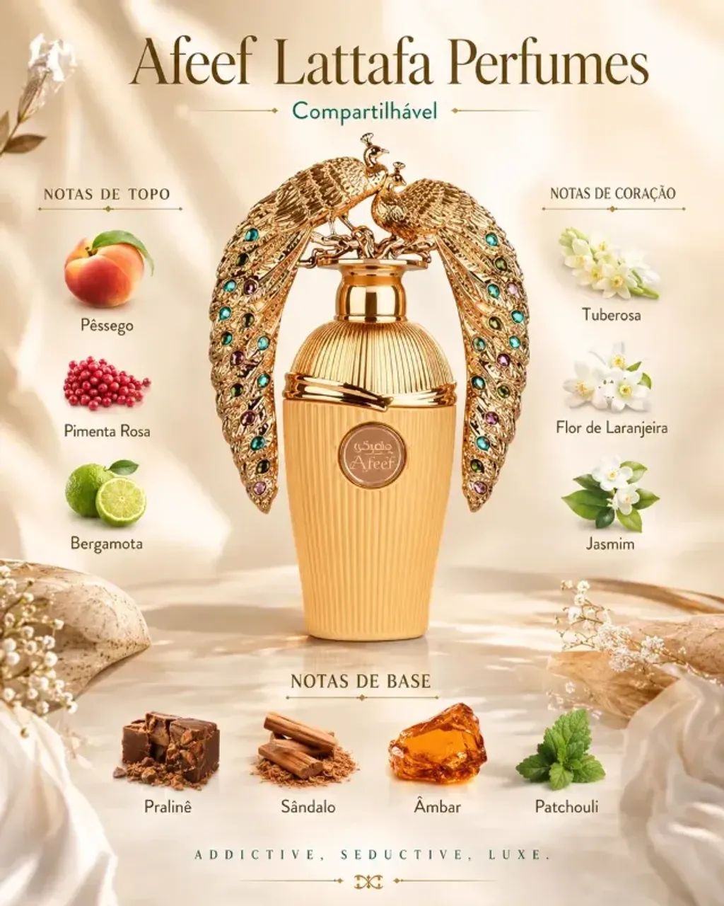 Perfume Arabe Afeef Lattafa 100ml Eau De Parfum Original - Foto 2