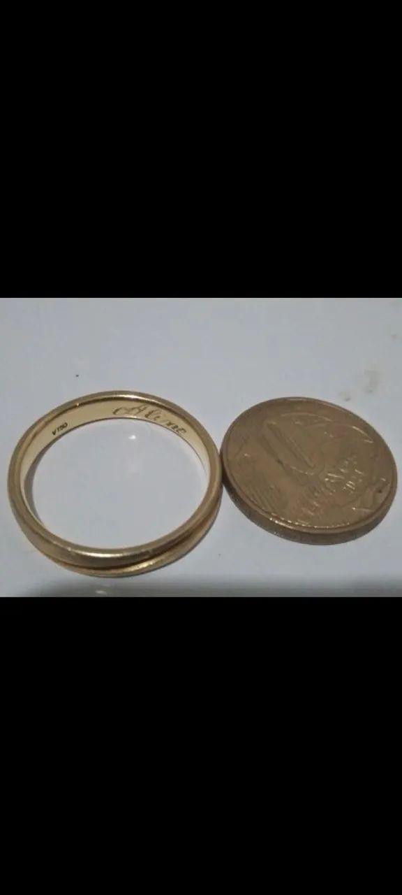 Aliança ouro 18k (750)