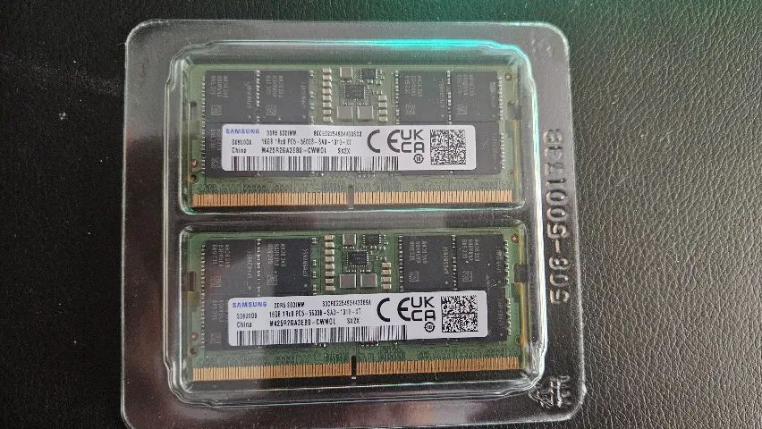 Memória Samsung 32GB (2x16) DDR5 5600 SODIMM Notebook ROG