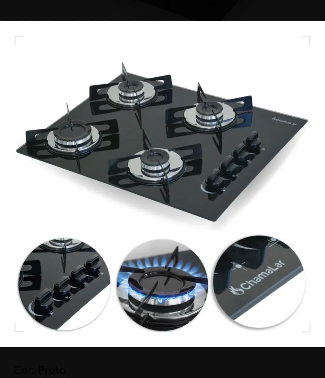 Cooktop 4bocas chamalar - Foto 2
