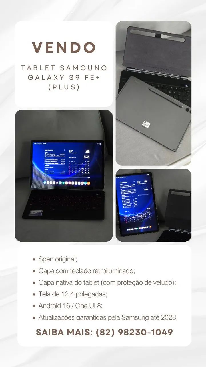 Tablet Samsung Galaxy S9 FE+ Plus - Tablets e E-Readers - Santa