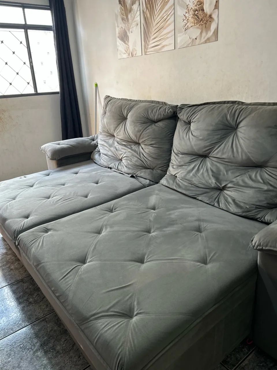 Sofá retrátil 3 lugares 