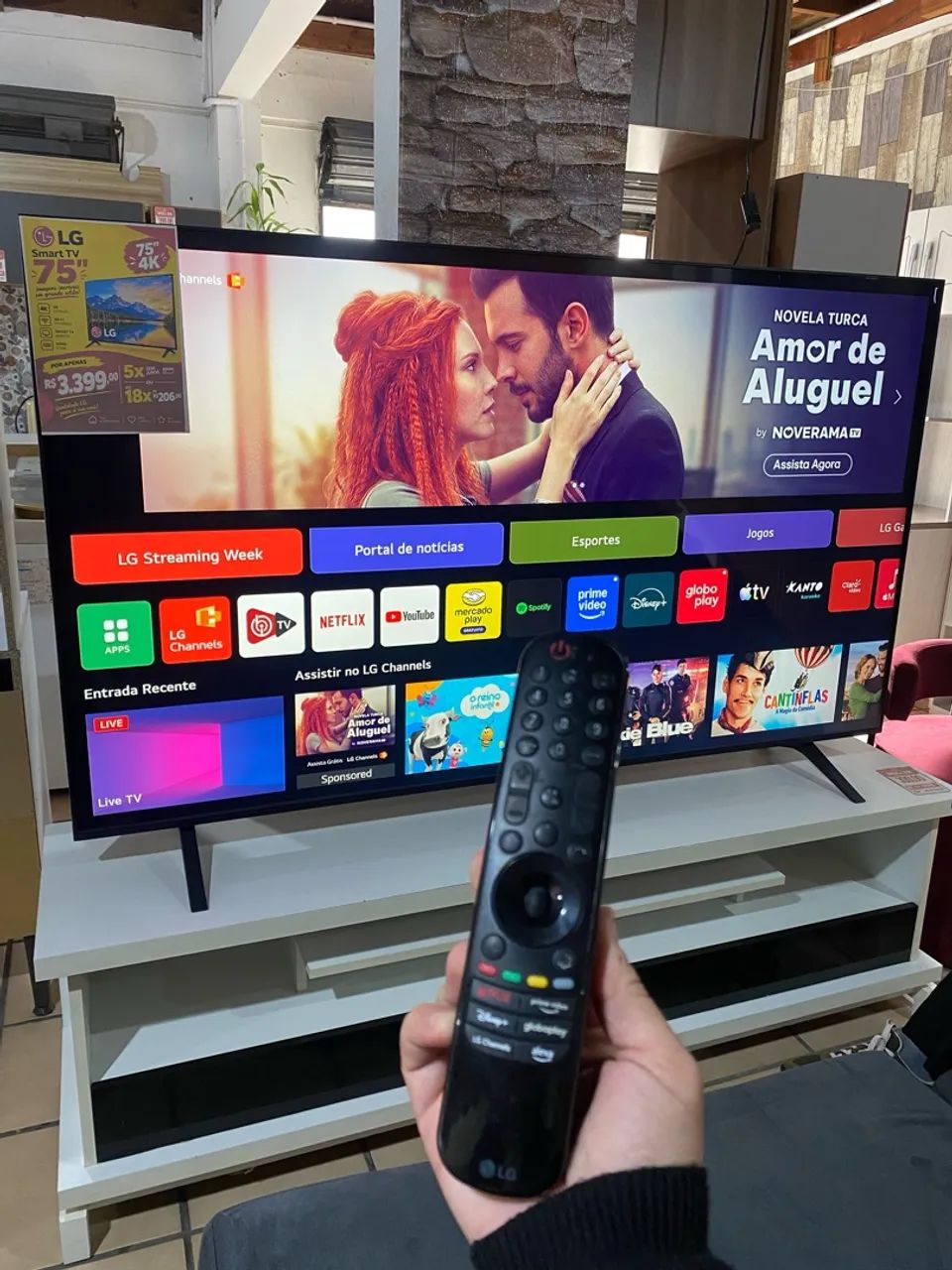 Tv 75 polegadas smart (18x 206,00) 