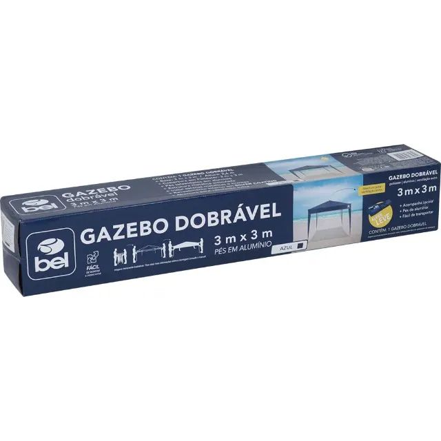 Tenda Gazebo Dobrável 3m x 3m Poliéster Bel - Foto 5