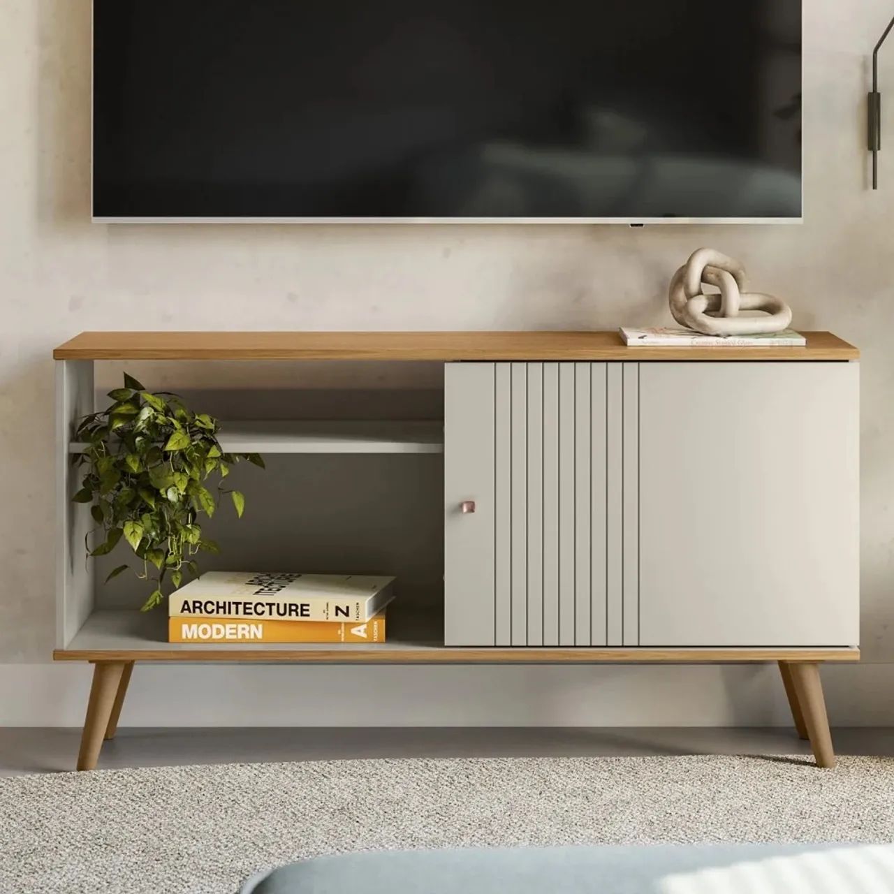 Rack Rubi Linea Brasil 120cm - Para TVs de até 50 Polegadas - Entrega Imediata; - Foto 2