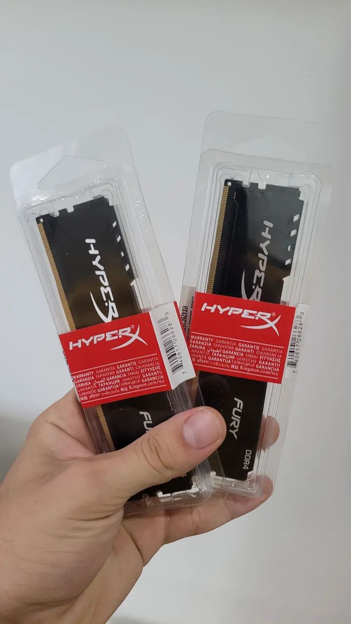 Memórias Ram 8GB DDR4 2666Mhz - (2x4gb) HyperX FURY