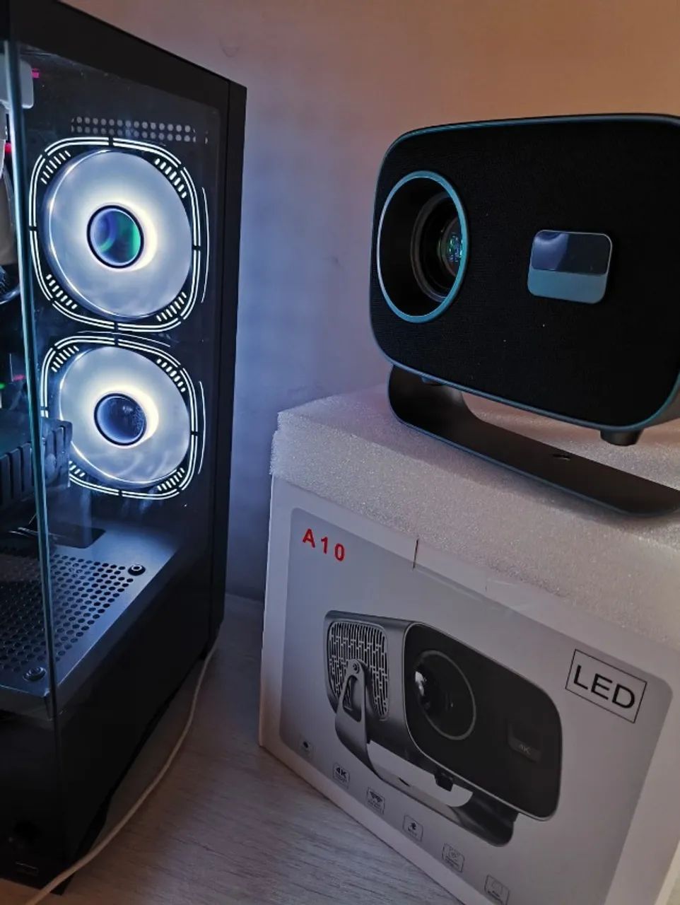 Projetor Magic HY350 - 4K, WiFi, Bluetooth, Android 11