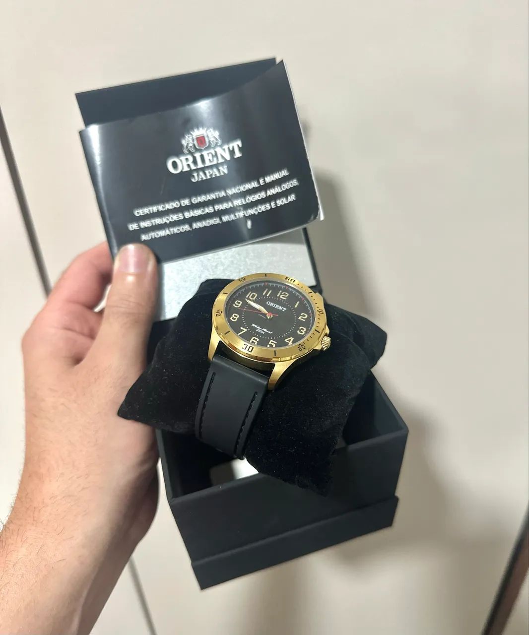 Relógio orient pulseira preta silicone  - Foto 3