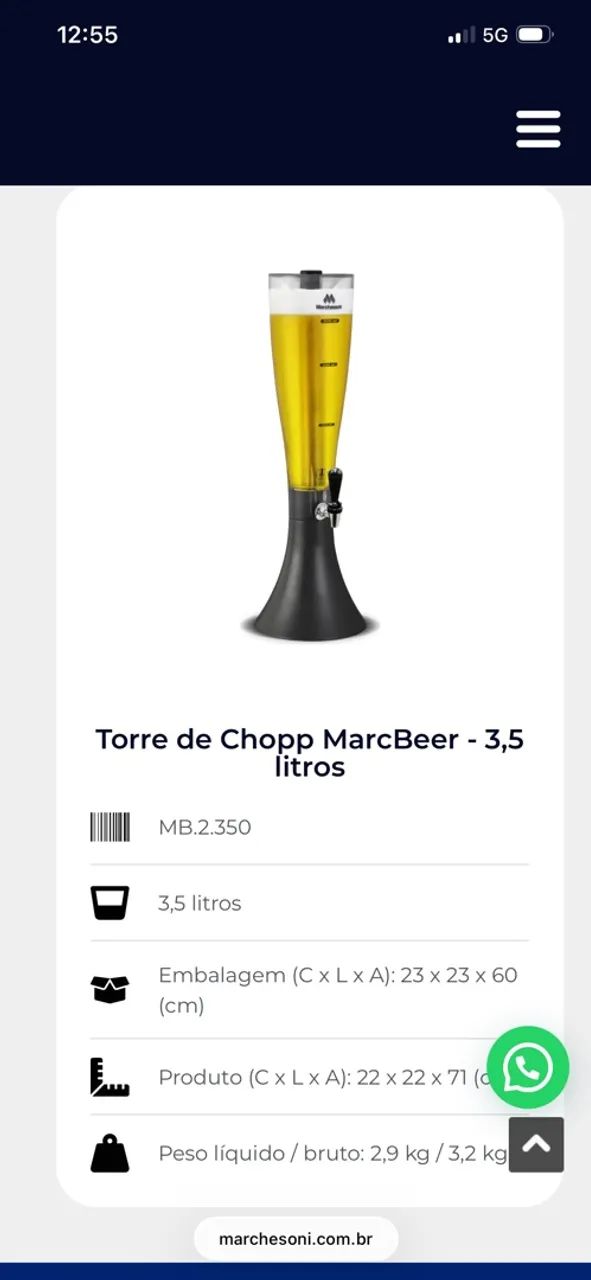 Torre de Chopp 3,5 litros 