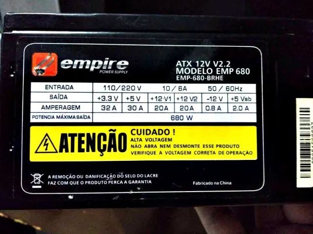 Fonte Real Atx Empire 680W
