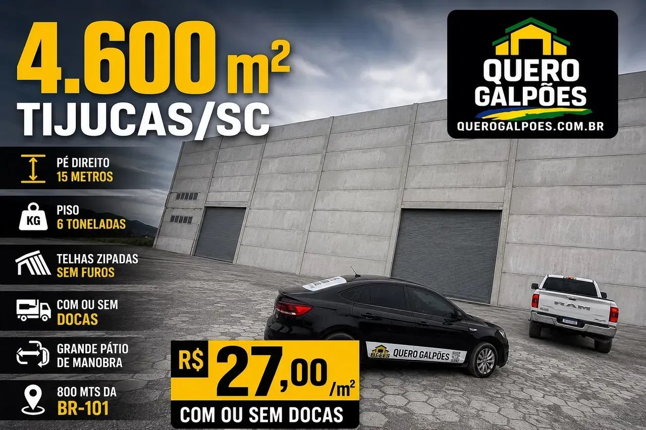 Galpões de 4.600 m2 Tijucas sc Bairro Sul do Rio