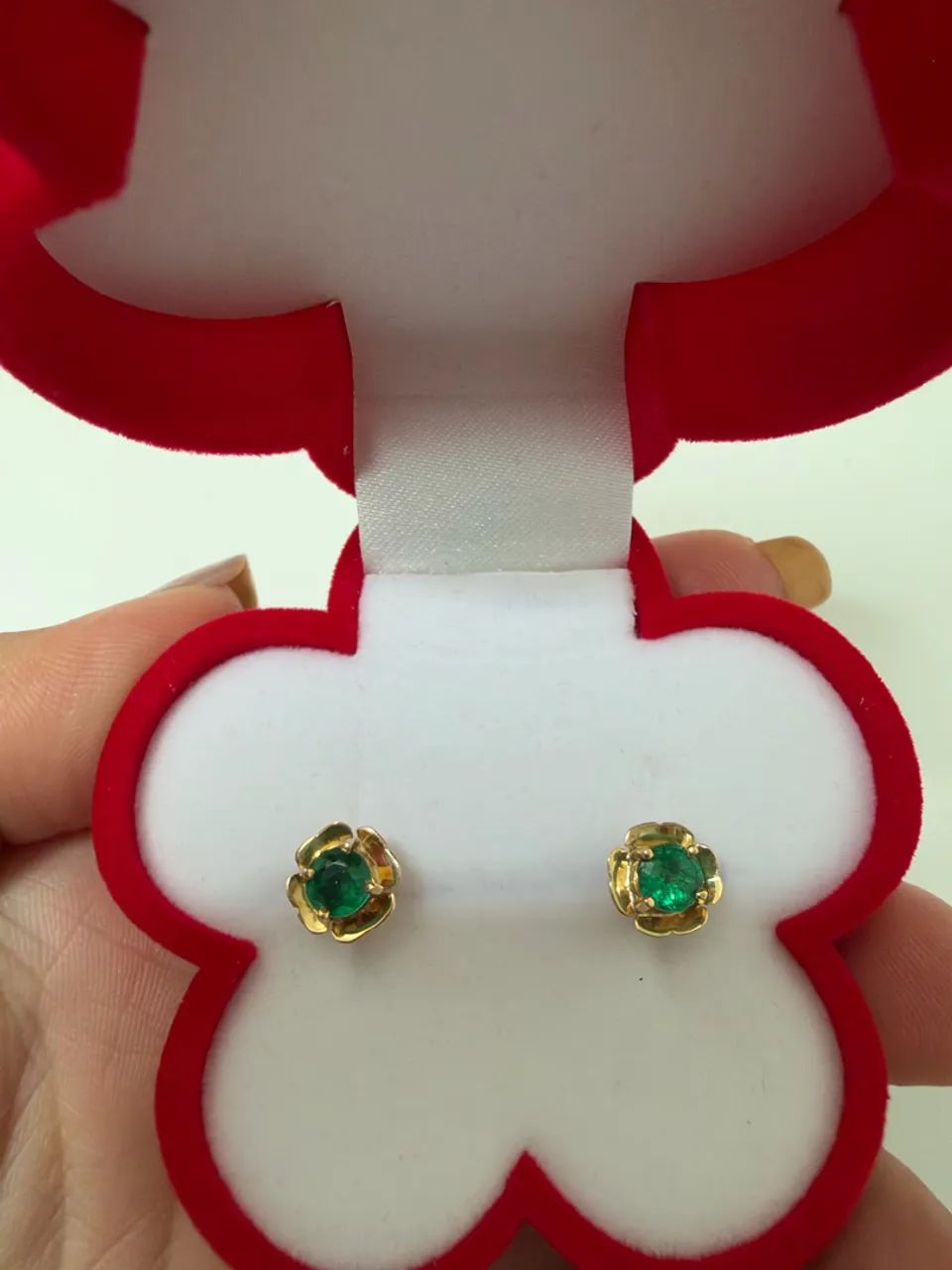 Brinco ouro 18k com esmeralda  - Foto 2