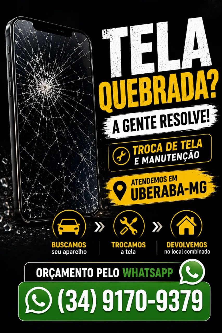 Troca de Tela de Celular em Uberaba | Buscamos e Devolvemos