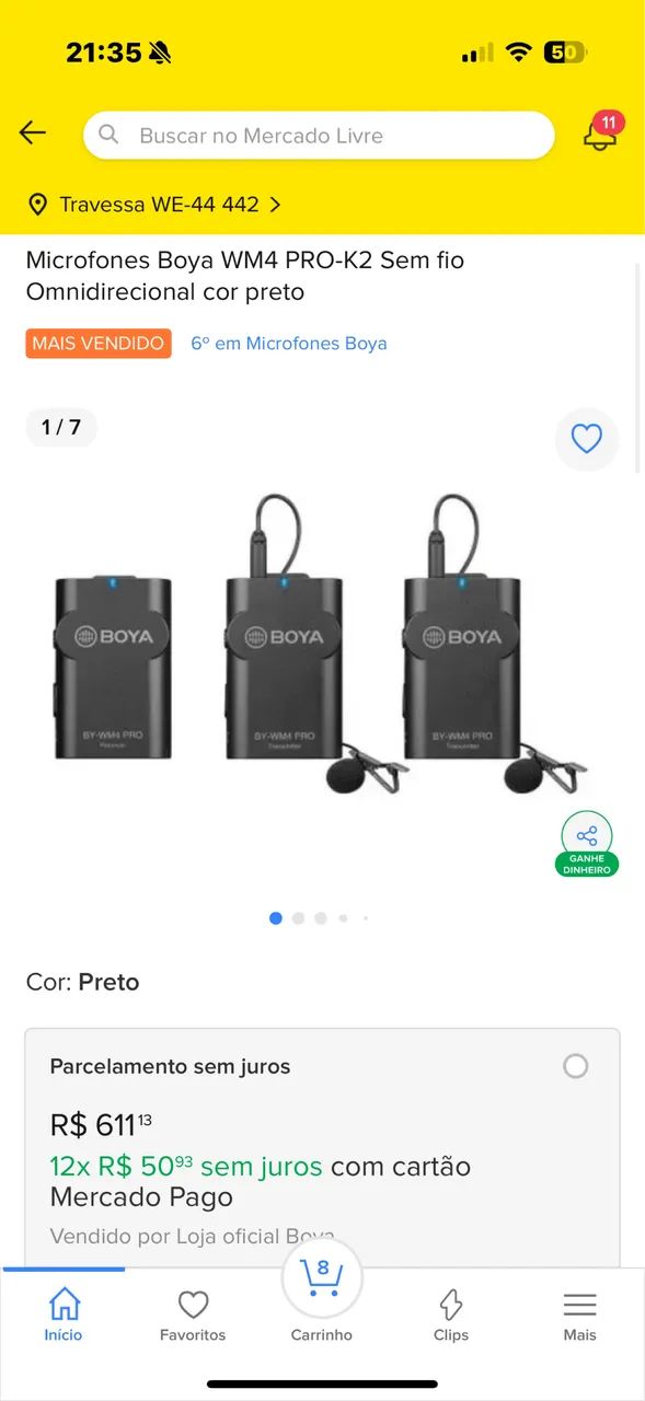 Microfone lapela sem fio - Foto 4