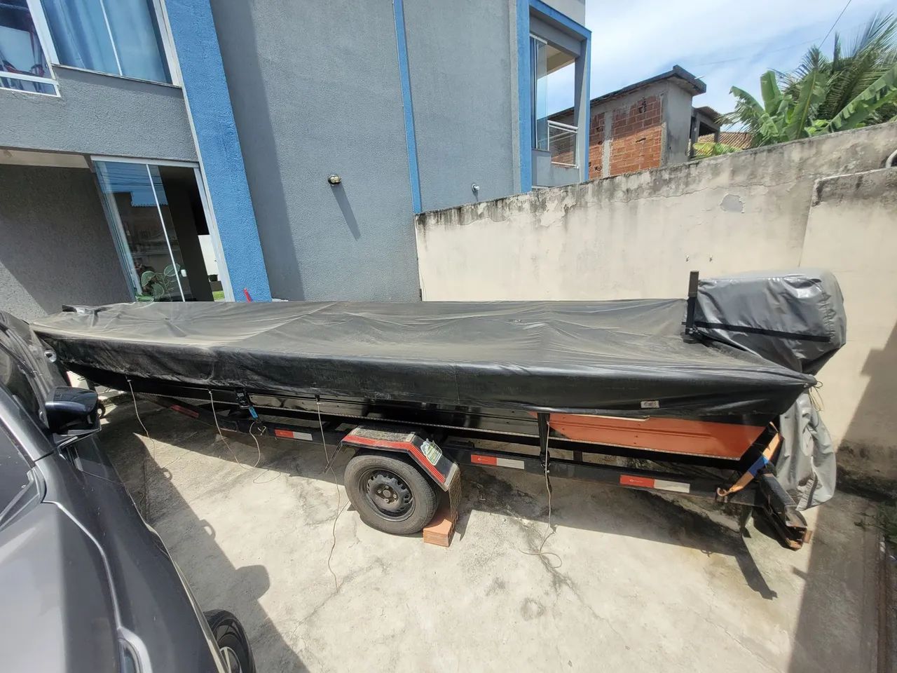 Barco semi chato 6m COMPLETO, com carreta, motor 30hp e todos acessórios. - Foto 12