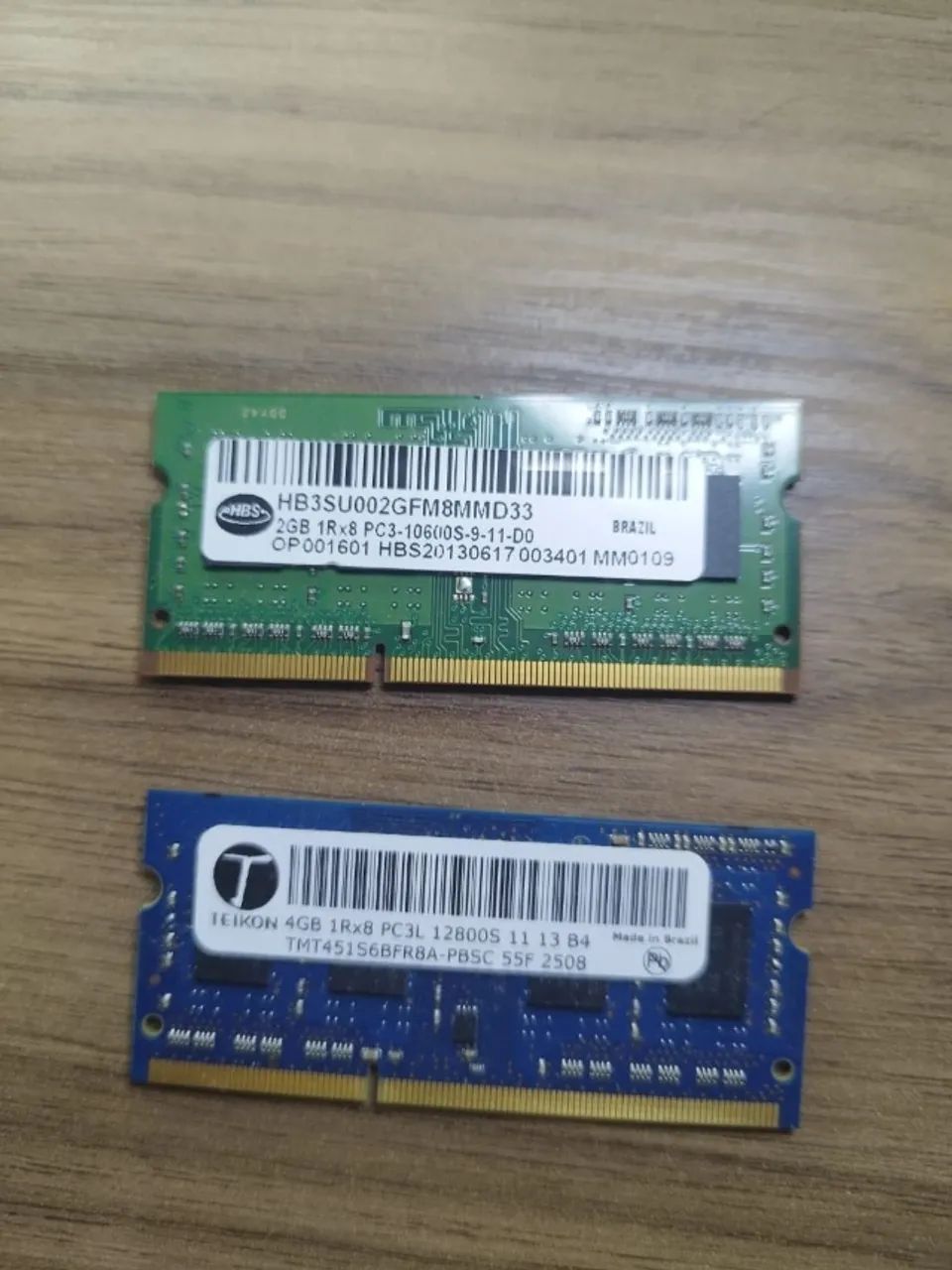 Memórias Notebook DDR3 4GB e 2GB
