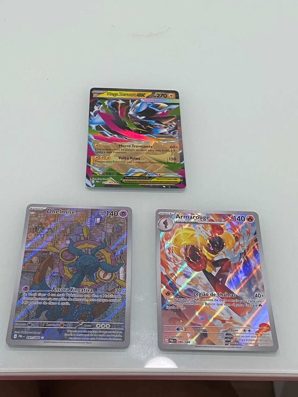 LOTE COM 3 CARTAS POKÉMON - RARAS E HOLOGRÁFICAS! 