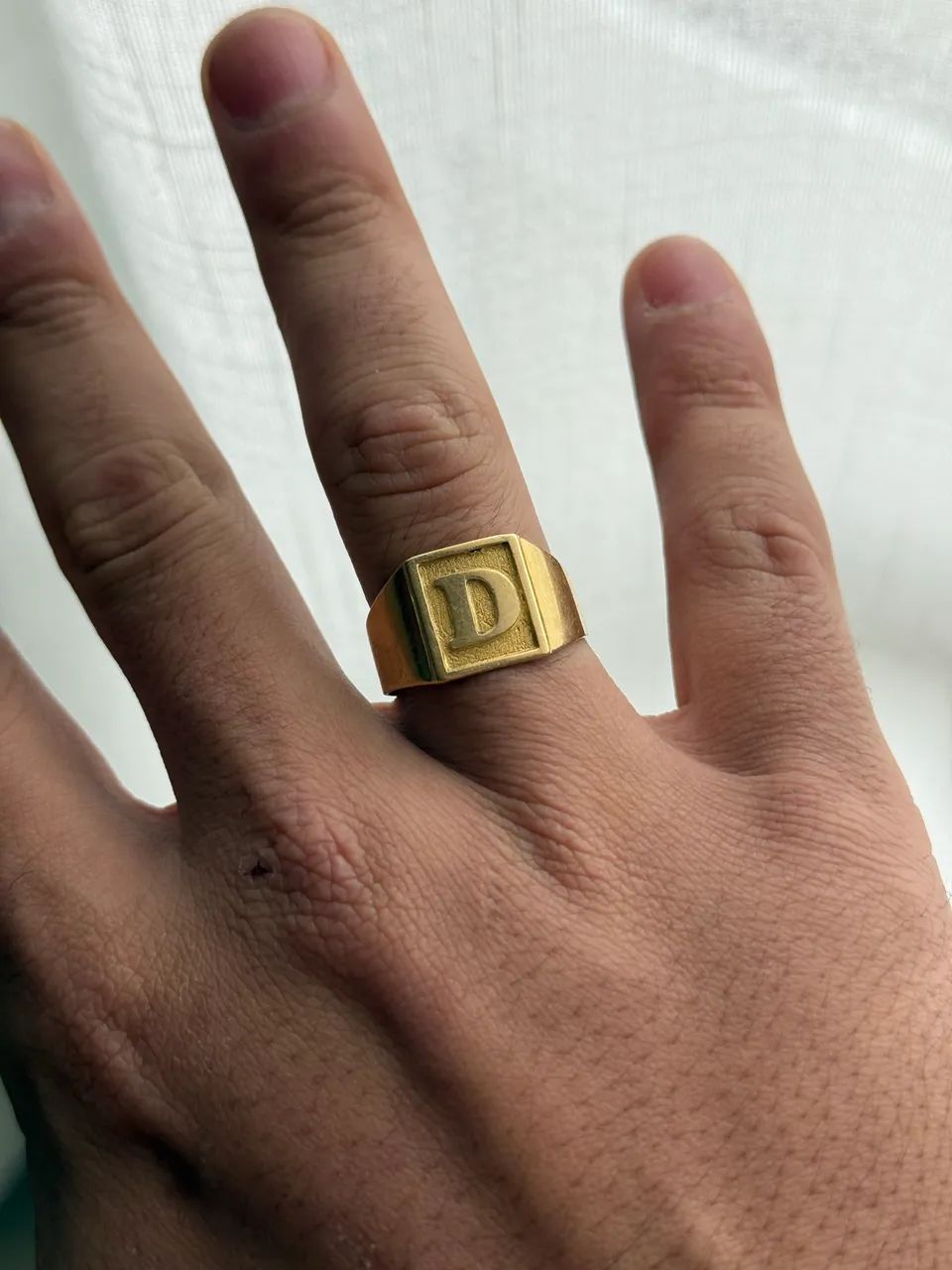 Anel de Letra Ouro 18k - Foto 3