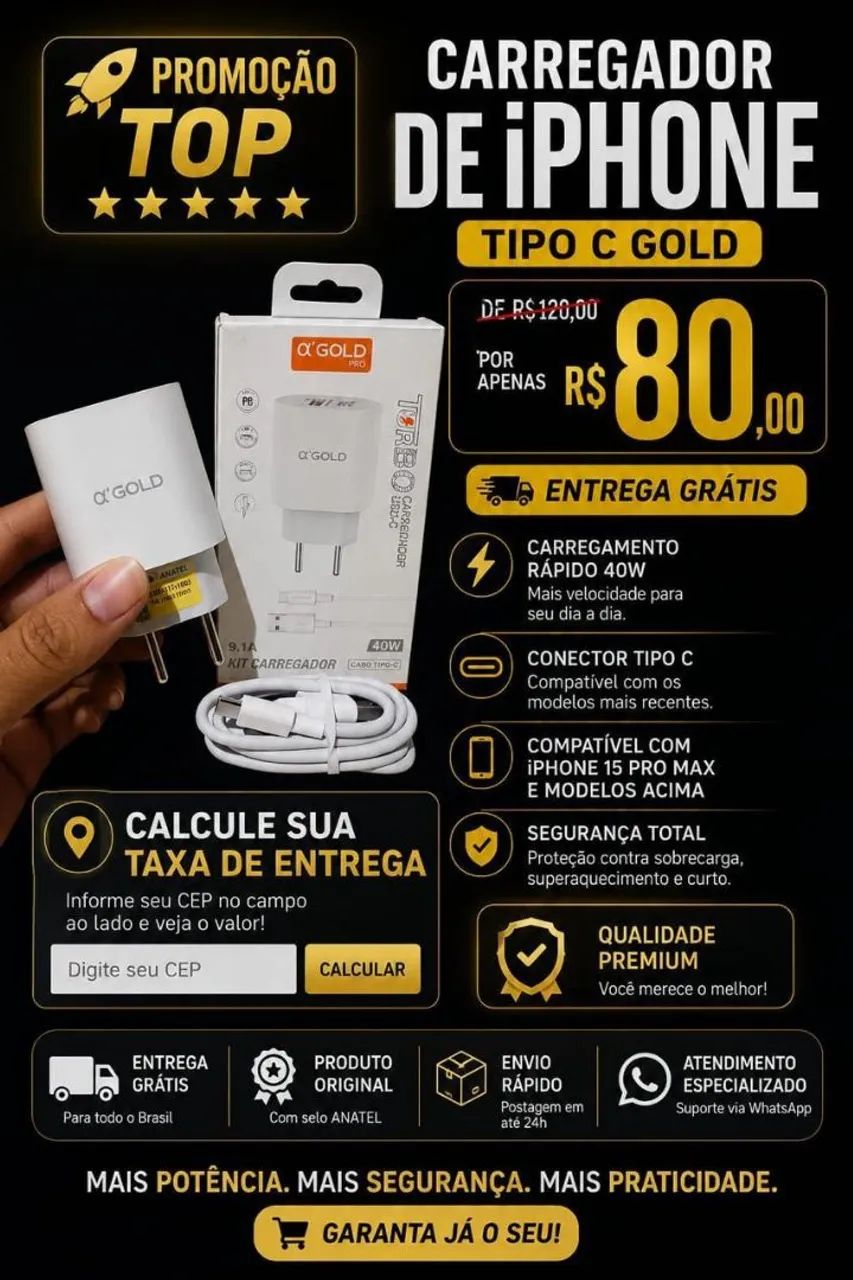 Carregador de iPhone a partir de R$40,00 - Foto 3