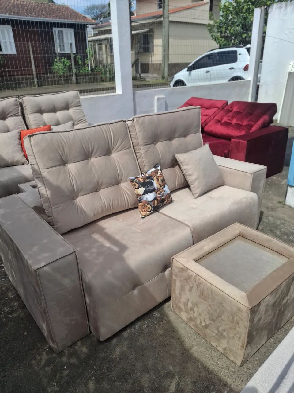 Modulo de sofás e mesa centro com vidrio - Foto 5
