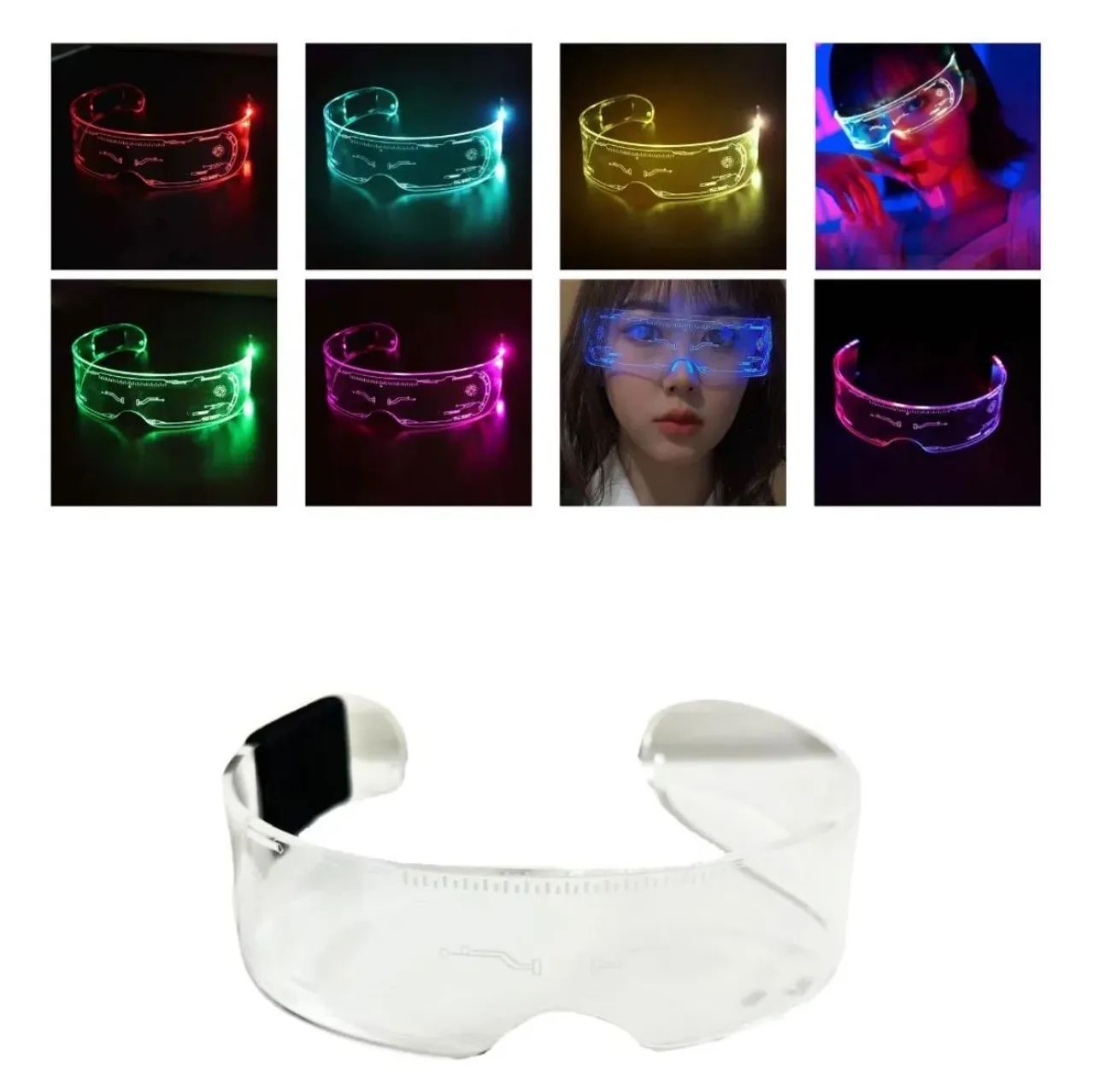 ÓCULOS DE LED NEON FESTA CARNAVAL - Foto 3