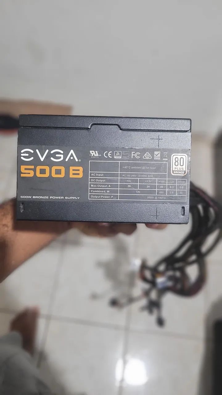 Fonte 500w evga