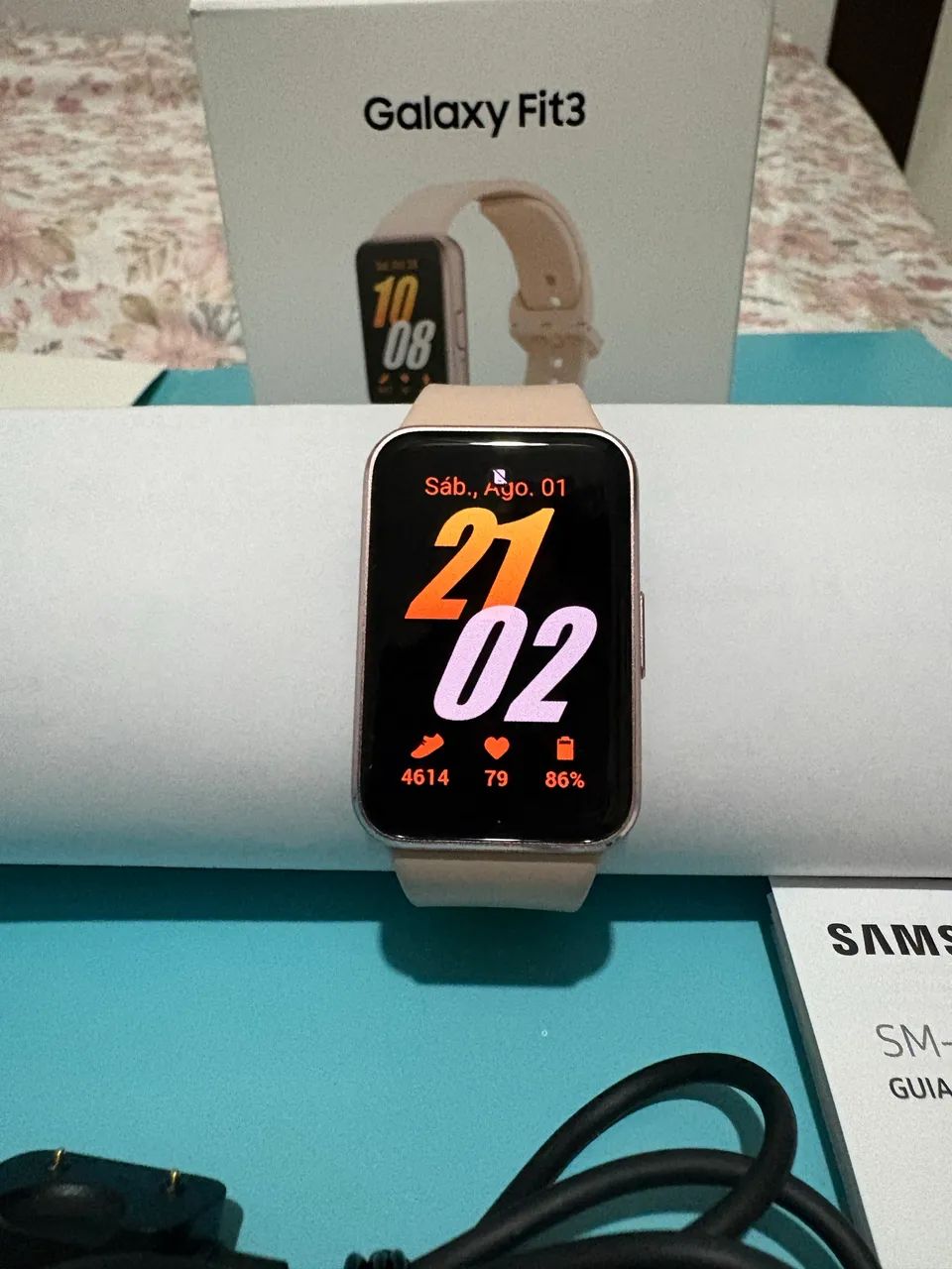 Galaxy Fit3 Rose smartwatch POUCO USADO - Foto 3