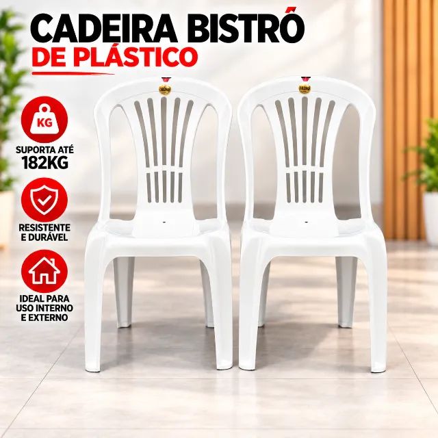CADEIRA BISTRÔ PLÁSTICO 182KG
