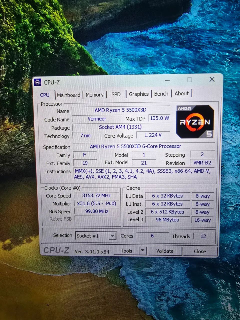 Processador AMD ryzen 5 5500x3d - Foto 5