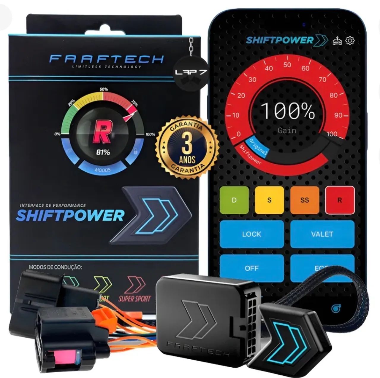 Shiftpower Faftech - Chip De Acelerador App HILUX - 2005 a 2015